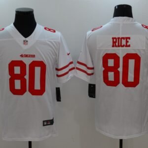 san francisco 49ers 80 jerry rice football jersey legend white