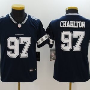 youth dallas cowboys 97 taco charlton football jersey legend navy blue