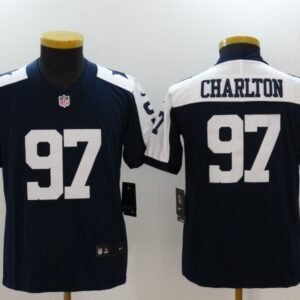 youth dallas cowboys 97 taco charlton football jersey legend navy blue