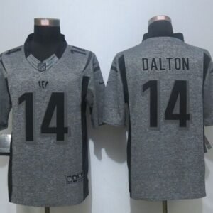 cincinnati bengals 14 andy dalton stitched gridiron gray limited jersey