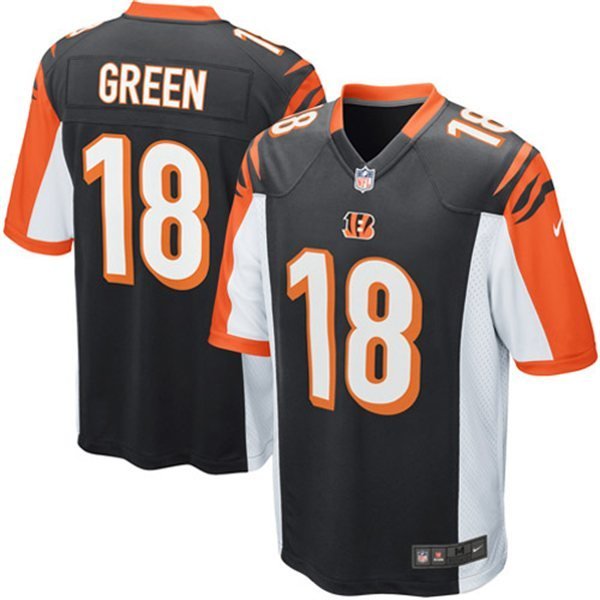 cincinnati bengals 18 a.j. green football jersey orange (copy)