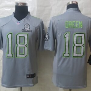 cincinnati bengals 18 a.j. green stitched gridiron gray limited jersey (copy)